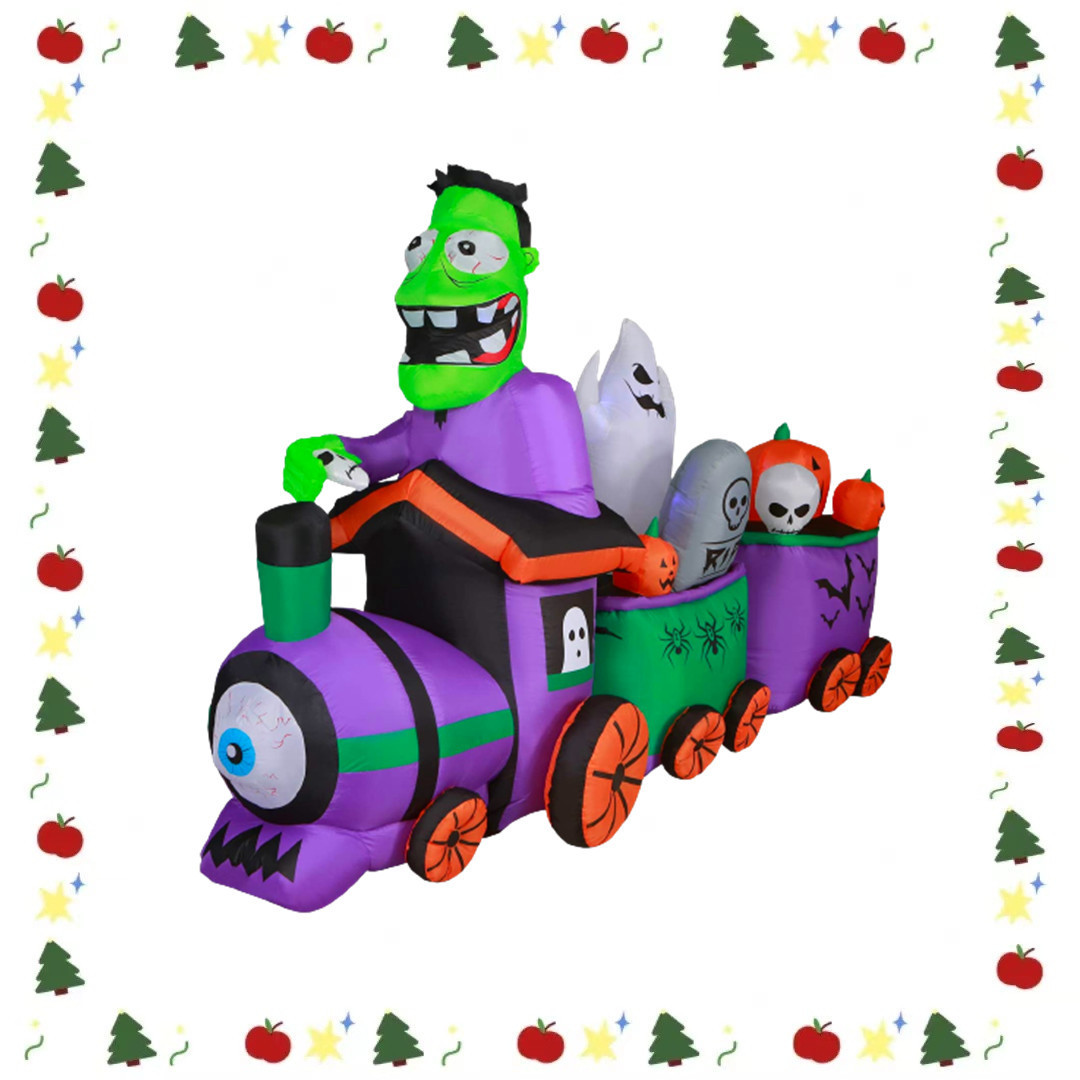 articulos de fiesta y decoracion Halloween Inflatable train green monster  Yard Decoration Inflatables Outdoor  Yard