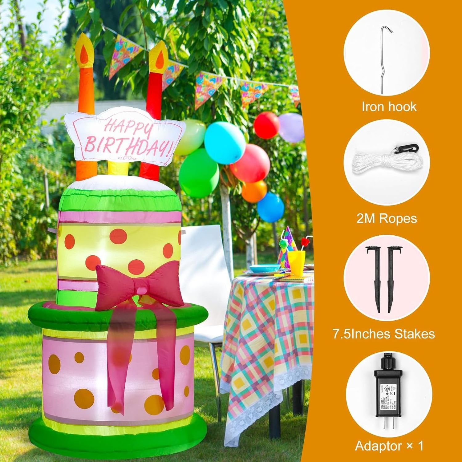 giant outdoor inflatable happy Birthday LED cake cupcakes items Party Supplies other party decorations for birthday