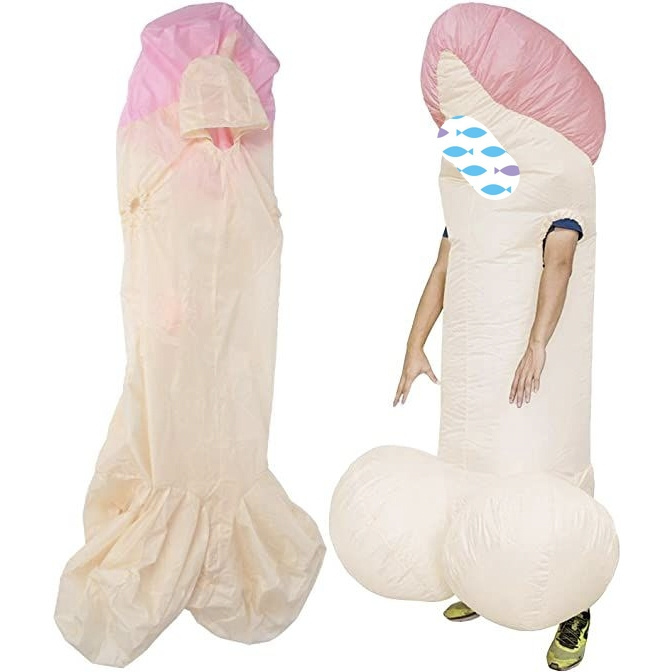 halowenn disfraz Funny Fancy  disfraz inflable pene Christmas Mascot Giant  Blow Up Inflatable Penis Costumes For Adults Men