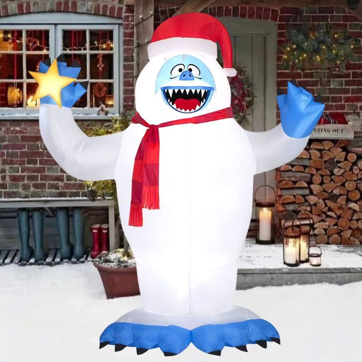 2023 funny 6Ft outdoor Christmas  inflatables inflatable bumble snowman Decor Yard Lawn Home  Decorations suppliers