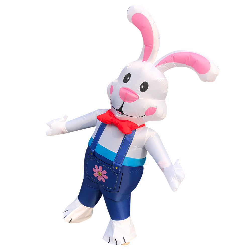 disfraz conejita adulto Easter Bunny Inflatable Costume Adult Blow up Easter Hare Rabbit Bodysuit Mascot Suit