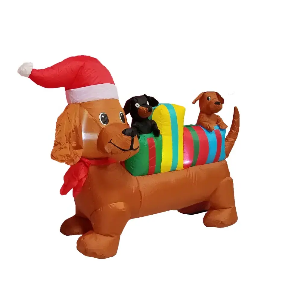 outdoor christmas decoration supplies LED Inflatable  Christmas dog Dachshund Yard Decoration  gift  ornaments