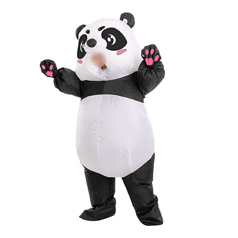 Halloween Party Disfraz Inflable De Panda Cosplay Blow Up Suit Adult Kid Children Panda Inflatable Costume For Adults