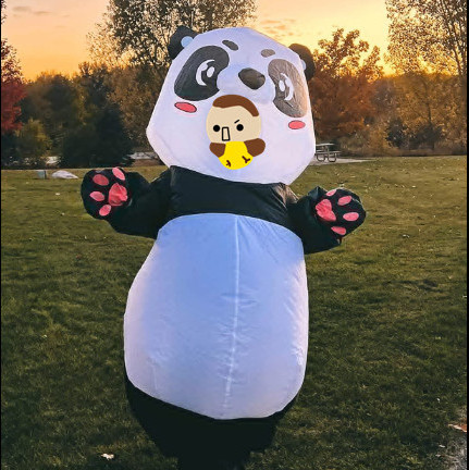 mascotte Halloween giant Inflatable Panda mascot Costume custom Adult disfraz de oso panda maskot costume adult