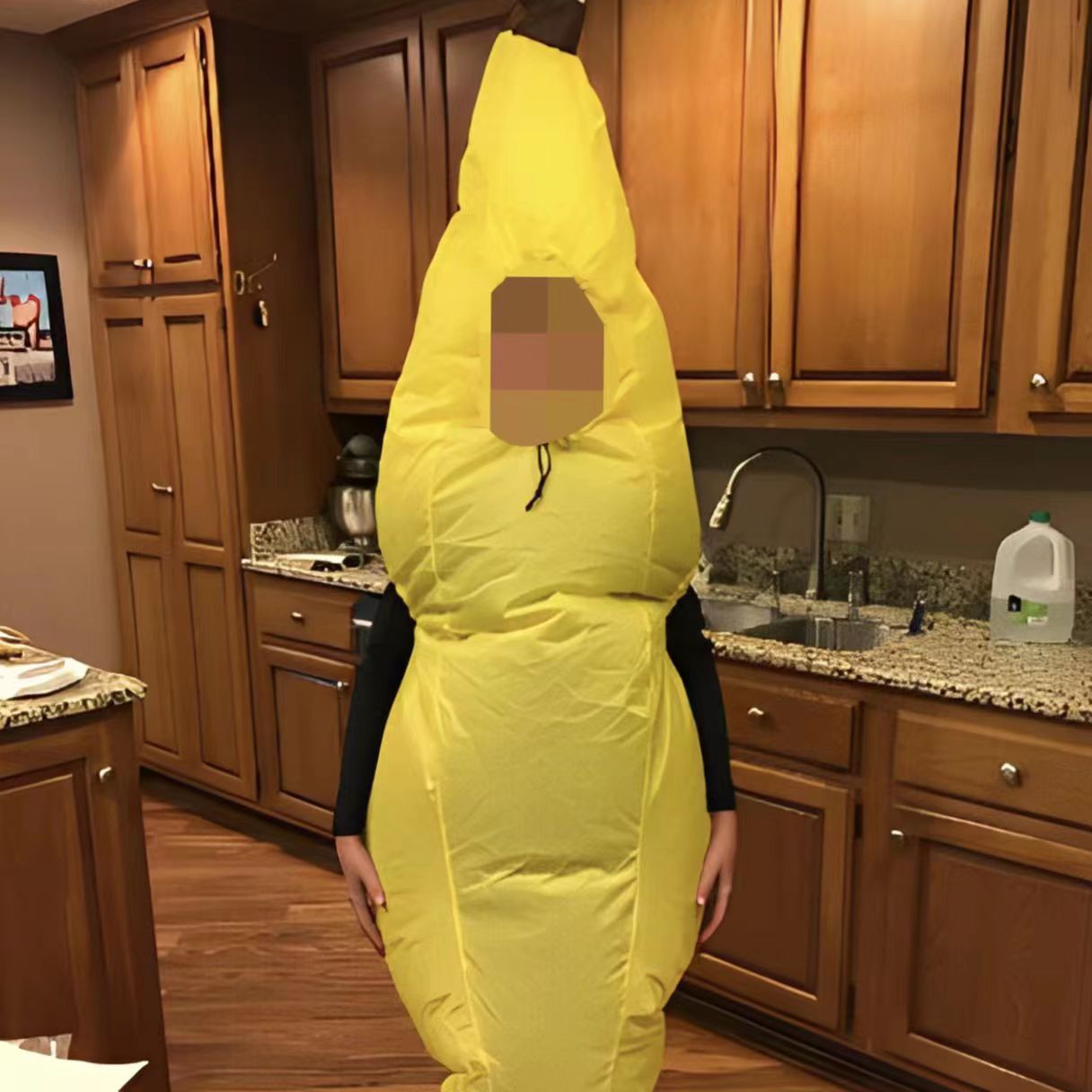 adult Funny Inflatable sexy fruit Banana man Yellow Adult mascot Costume teens kids unisex  Halloween cartoon Costumes