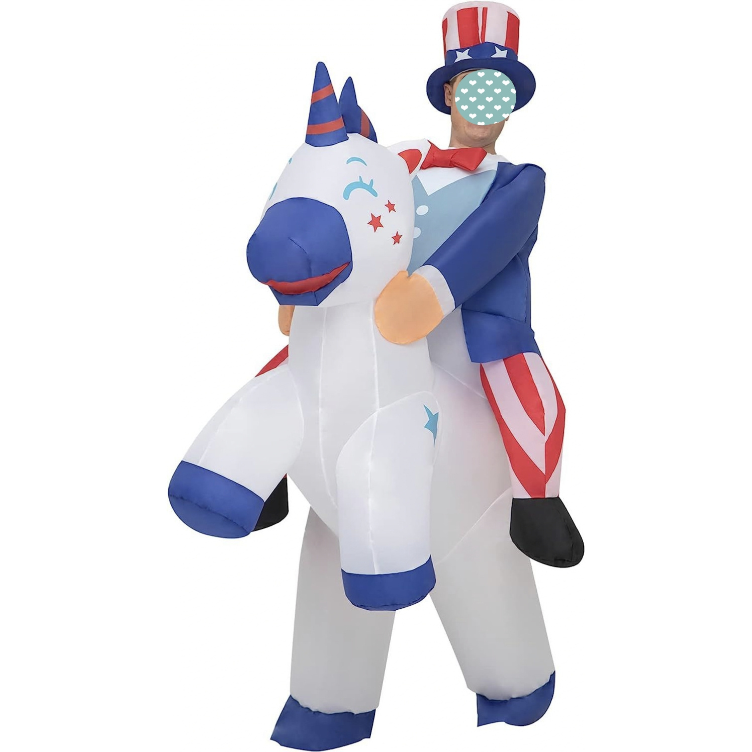 Inflatable Uncle Sam Costume Inflatable Fat Suit Halloween Costume Fancy Dress Costume Patriotic Independence Day