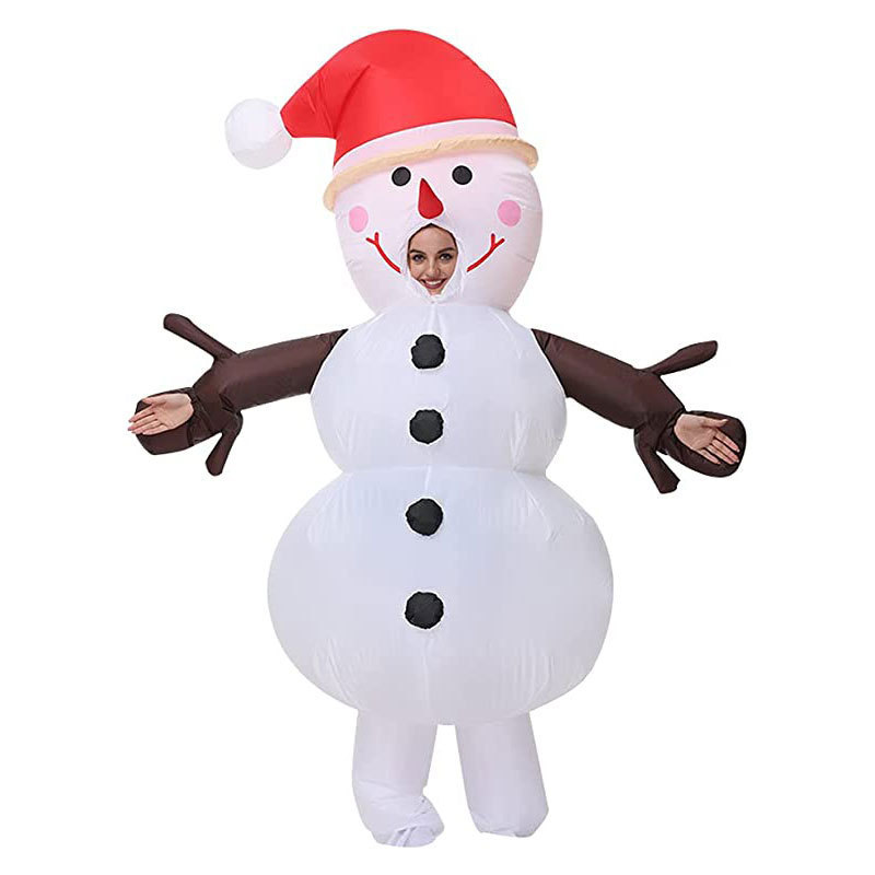 botargas disfraz inflable Inflatable christmas Snowman Costume Adult Blow up Costume adult size  for Halloween