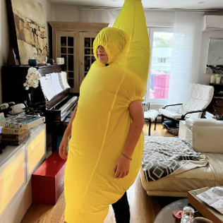 adult Funny Inflatable sexy fruit Banana man Yellow Adult mascot Costume teens kids unisex  Halloween cartoon Costumes