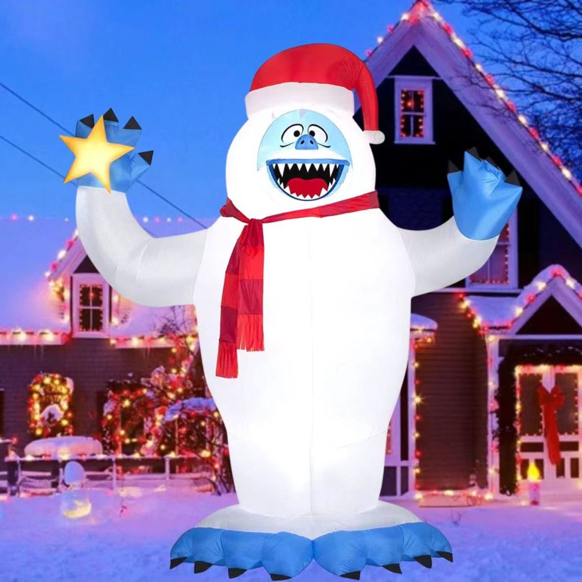 2023 funny 6Ft outdoor Christmas  inflatables inflatable bumble snowman Decor Yard Lawn Home  Decorations suppliers