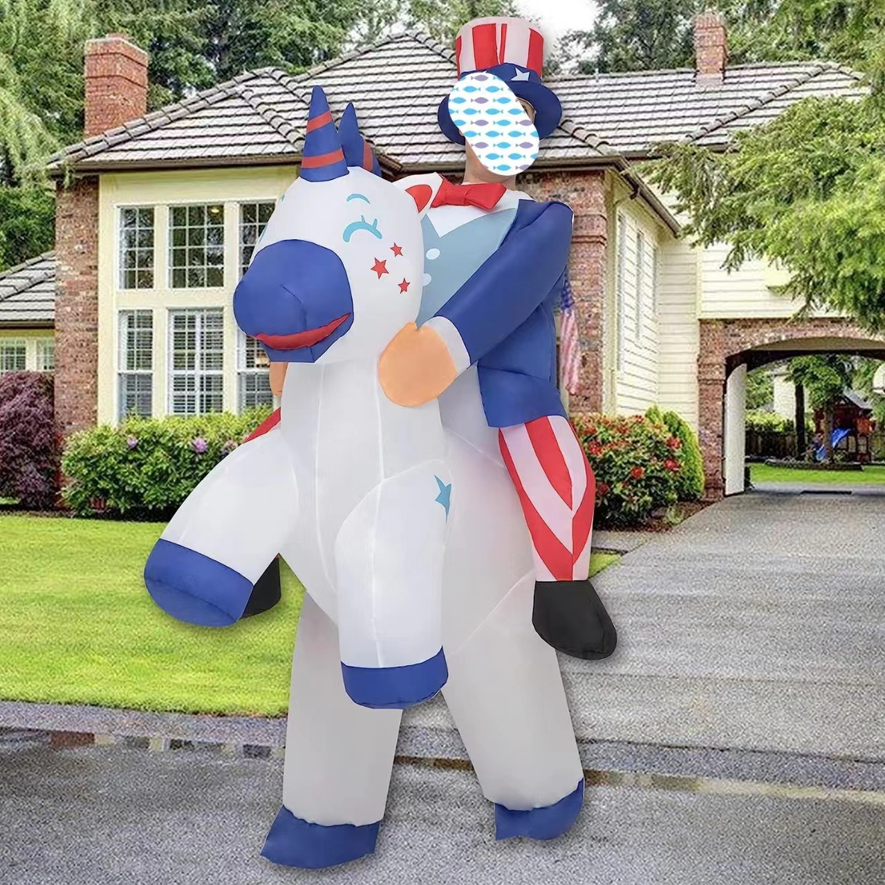 Inflatable Uncle Sam Costume Inflatable Fat Suit Halloween Costume Fancy Dress Costume Patriotic Independence Day