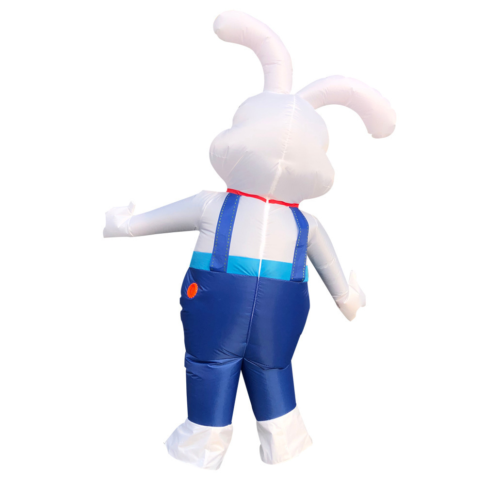 disfraz conejita adulto Easter Bunny Inflatable Costume Adult Blow up Easter Hare Rabbit Bodysuit Mascot Suit