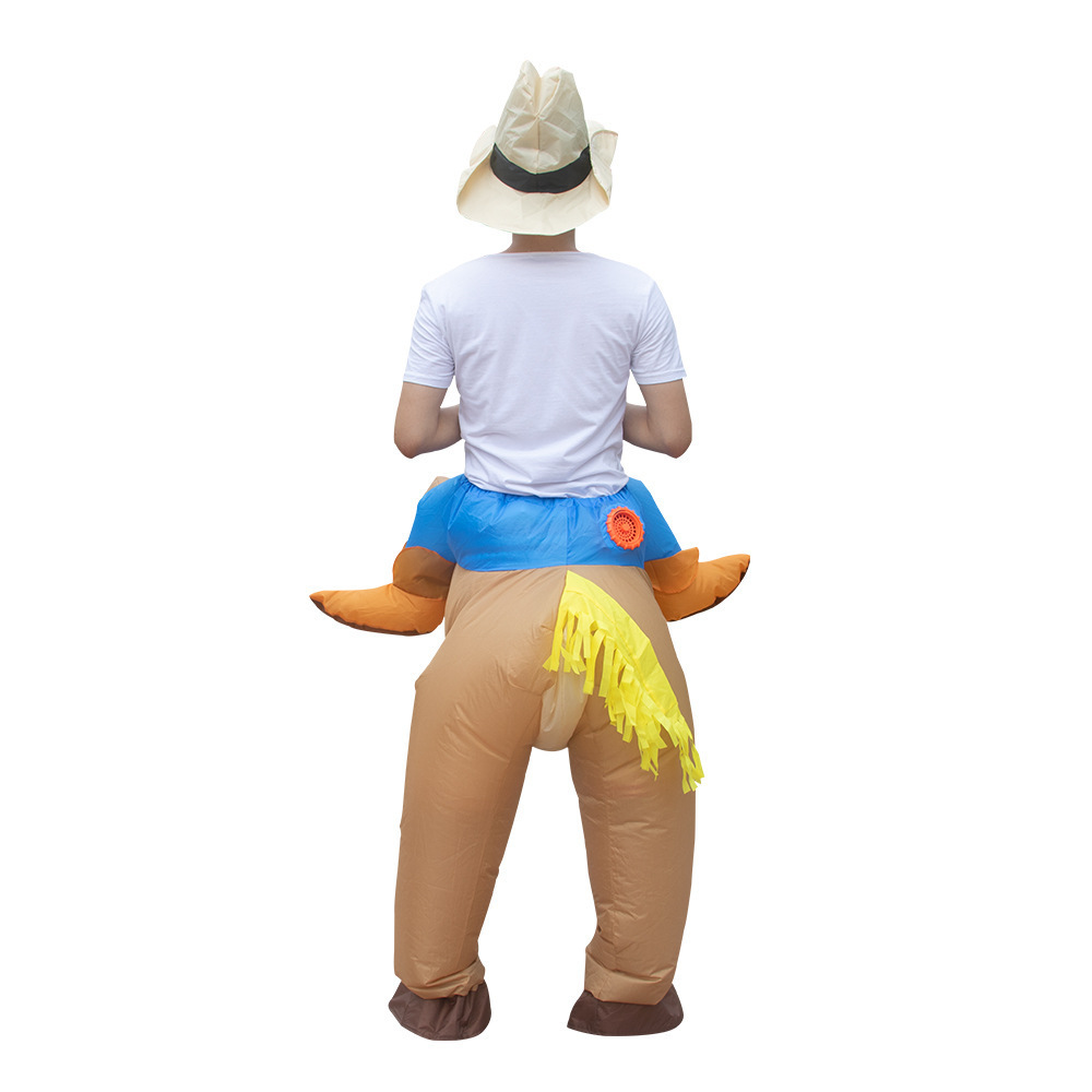 Adult size disfraz caballo  cosplay party ride on  mascot costume blow up suit inflatable donkey cowboy horse costume