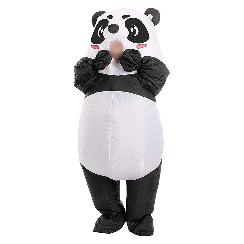 Halloween Party Disfraz Inflable De Panda Cosplay Blow Up Suit Adult Kid Children Panda Inflatable Costume For Adults