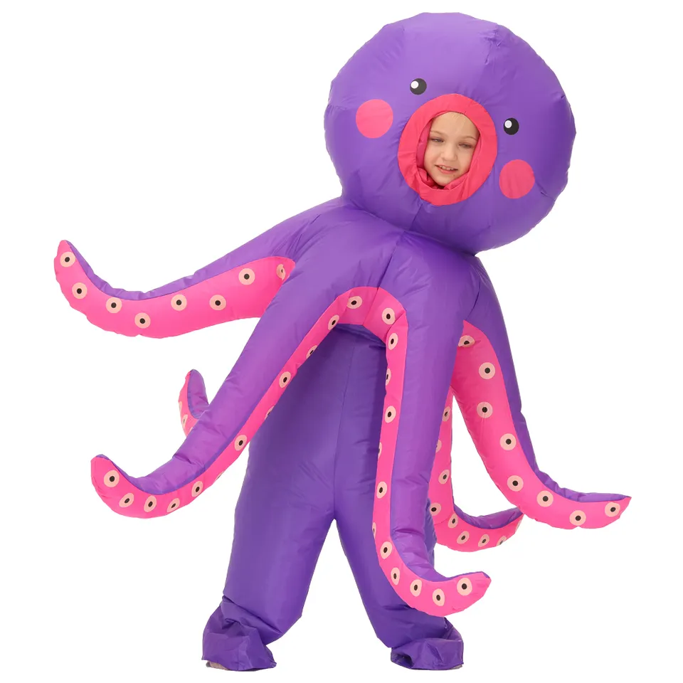 halloween mascotas mascaras para halloween disfraces de pulpo inflatable  kids carnival baby octopus mascot costume  for sale