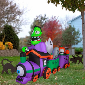 articulos de fiesta y decoracion Halloween Inflatable train green monster  Yard Decoration Inflatables Outdoor  Yard