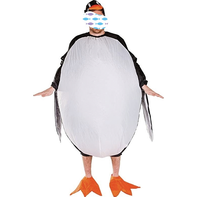 madagascar mascot Hot Sale Giant Fancy Dress Penguin mascot Big Bird Inflatable Costume for Adults