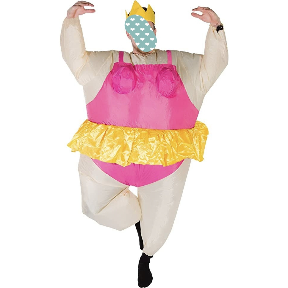 botargas disfraz inflable Mascot Inflatable Ballet Costume Halloween Funny Costume Hat Holiday Party Giant Inflatable Costume