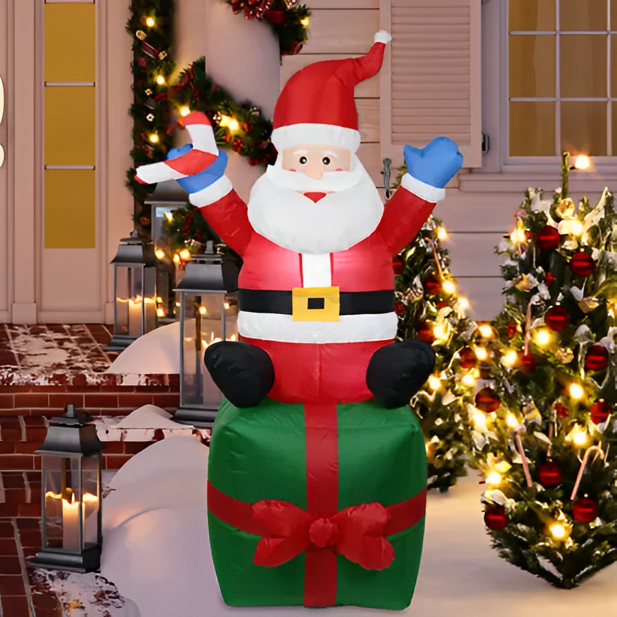 3-10ft  Outdoor Christmas santa clause Snowman tree Inflatable  yard Decoration inflat ornament adornos de navidad inflables