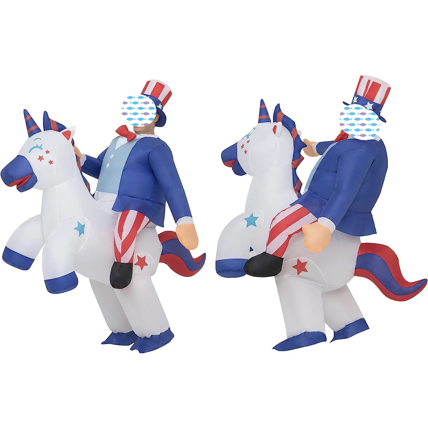 Inflatable Uncle Sam Costume Inflatable Fat Suit Halloween Costume Fancy Dress Costume Patriotic Independence Day