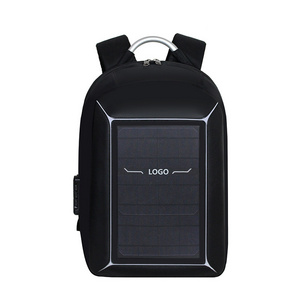 15.6 Inch Solar Panel Backpacks With Usb Charger Anti-theft Business Travel School Bag Waterproof Laptop Backpack