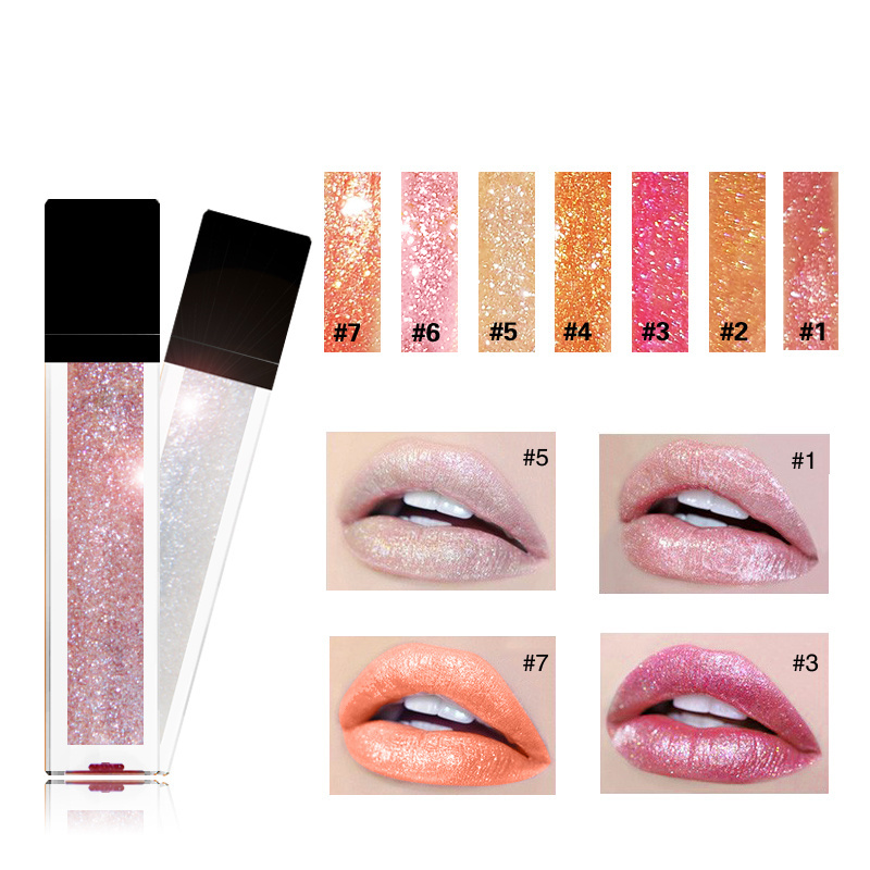 oem waterproof holographic vegan 2 in 1 lipstick no labels lip gloss vendor manufacturer