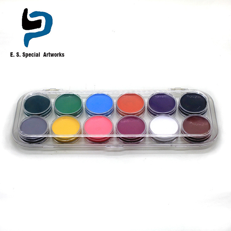 Children Safety Use Non-Toxic Eco-Friendly Skin-Friendly Water Activated 12 Colors Face Paint