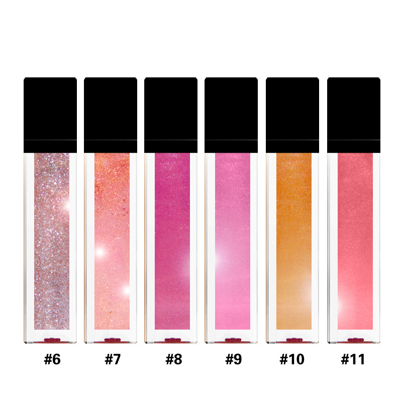 oem waterproof holographic vegan 2 in 1 lipstick no labels lip gloss vendor manufacturer