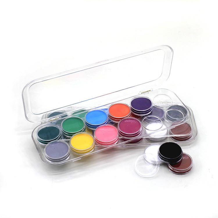 Children Safety Use Non-Toxic Eco-Friendly Skin-Friendly Water Activated 12 Colors Face Paint