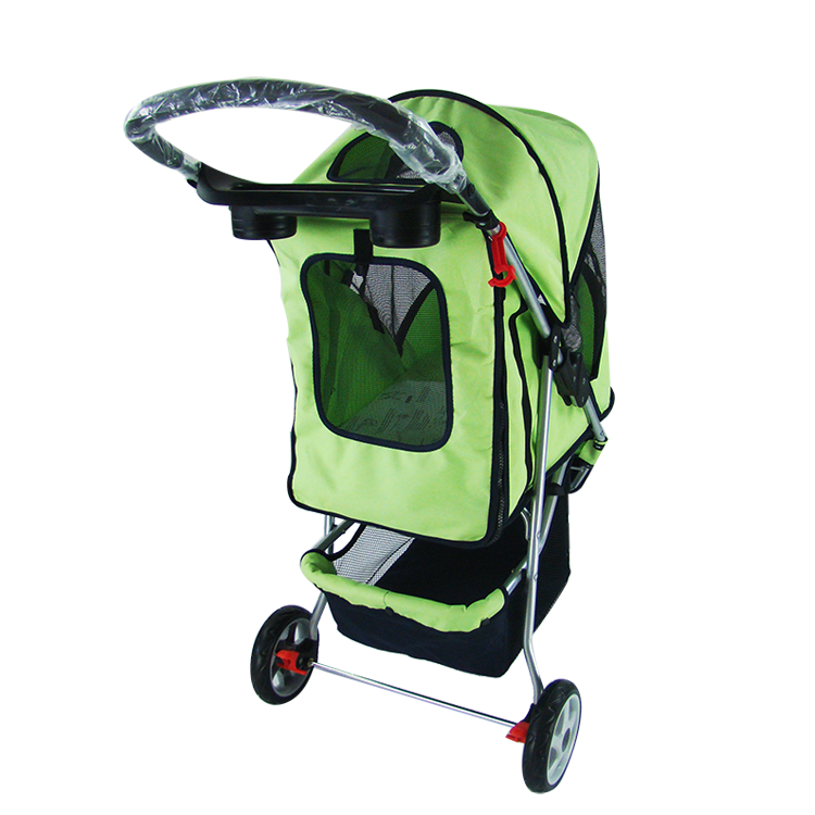 Wholesale 3 wheels pet strollers folding rabbit cat dog pram pet stroller detachable for walking outdoor