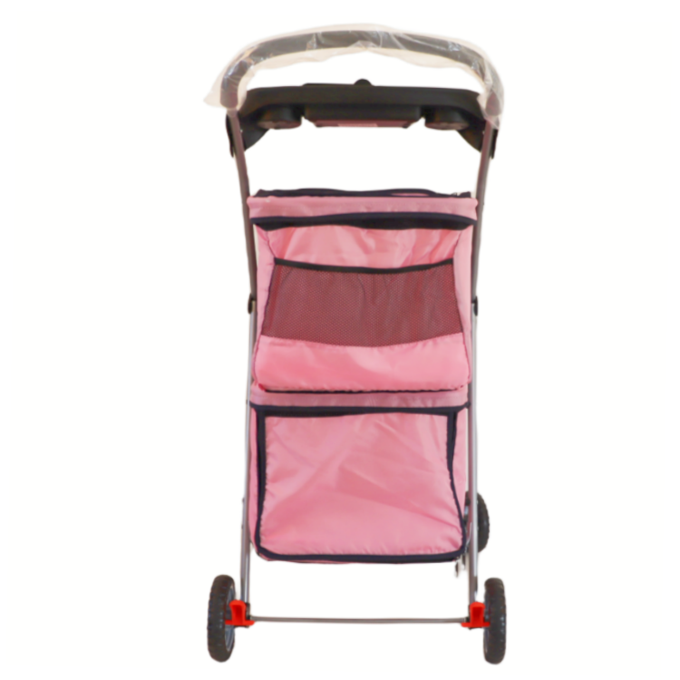 Hot sale folding double decker pet stroller cat new style 4 wheel pet travel trolley