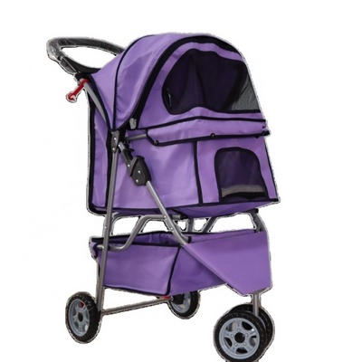 Beautiful High quality dog cat pet stroller with 3 wheels portable jogger pet stroller detachable for traveling