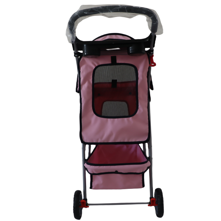 Lightweight foldable pet stroller dog cat rabbit easy walk pet trolley carrier with wheels