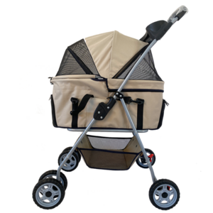 Excellent 3 in 1 separable four rounds pet stroller with detachable carrier folding dog cat strollers