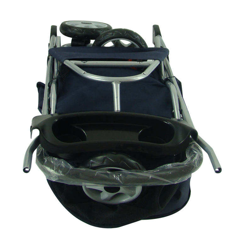 wholesale durable wearable pet stroller foldable luxury dog show trolley with cup holder