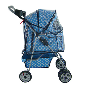 Easy walk 4 wheeled pet stroller wagon portable pet transport carrier wearable 600D Oxford pet stroller