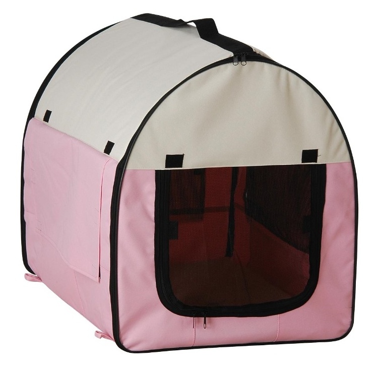 Cheap pet soft crate foldable cat puppy carrier transport pet travel bags wearable fabric cage for dog