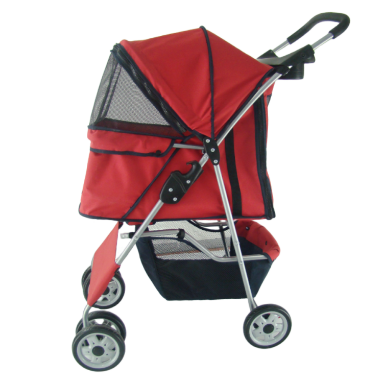 Cheap foldable canopy pet stroller for cats and dogs easy walk pet trolley for jogger