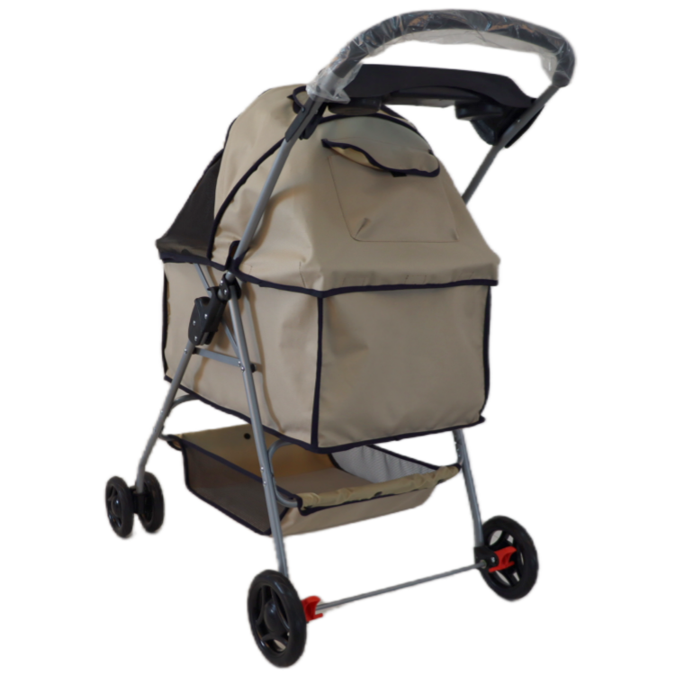 Premium low price 4 wheels foldable pet stroller cart carrier portable travel dog stroller pet trailer trolley outdoor