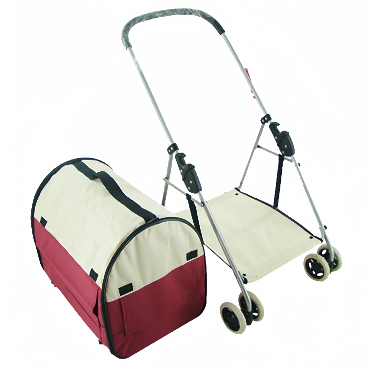 Folding pet stroller new style 4 wheel pet travel trolley small fashionable pet stroller wagon for dogs/cats