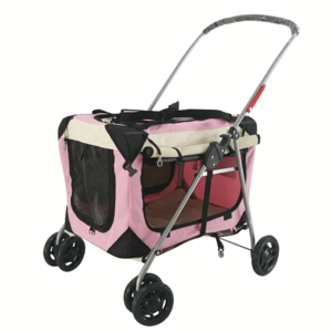 High quality 3 in 1 pet stroller foldable portable pet carrier bag and stroller 4 wheeled pet trolley