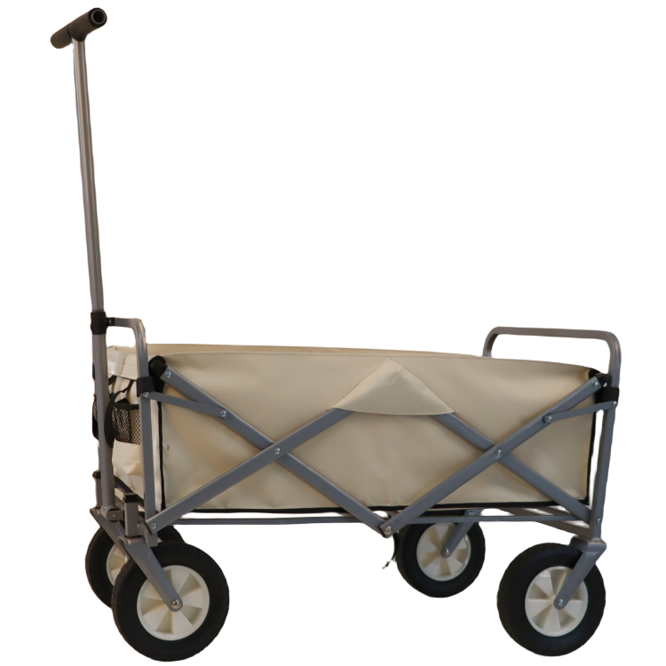 Portable trolley beach wagon 4 wheels collapsible folding utility cart wagon