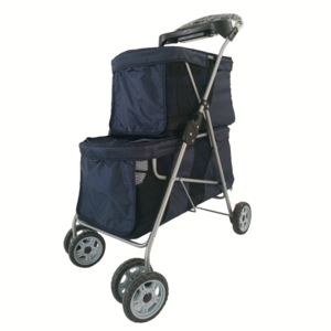 Factory wholesale foldable double pet stroller outdoor jogger dog stroller pet trailer trolley