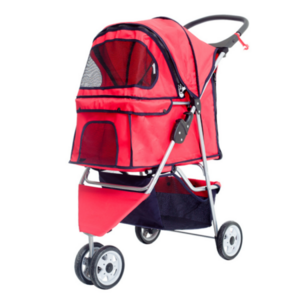 Wholesale Folding 3 Wheel Pet Stroller Outdoor Pet Travel Trolley Portable Oxford Cloth Pet Dog Cat Stroller