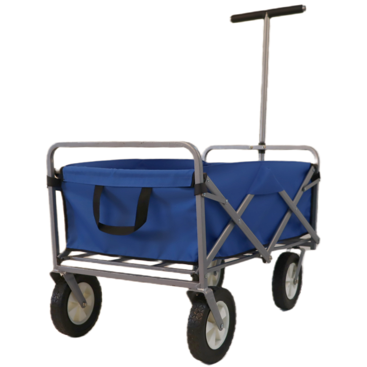 Outdoor Beach Folding Wagon Wholesale Beach Cart For Sand With Four Big Wheels