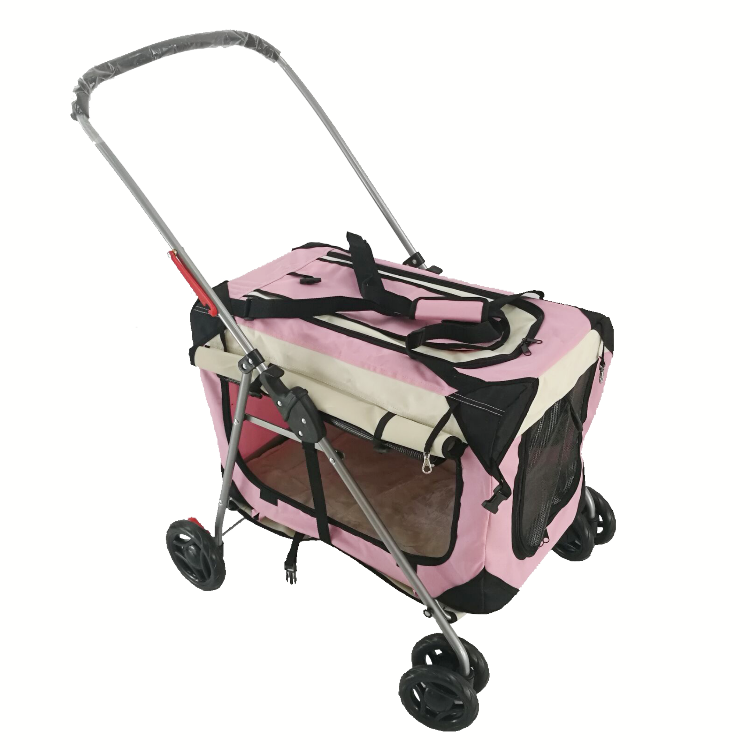 Dog stroller pet trailer trolley outdoor travel portable dog show trolley pet carrier with 4 wheels