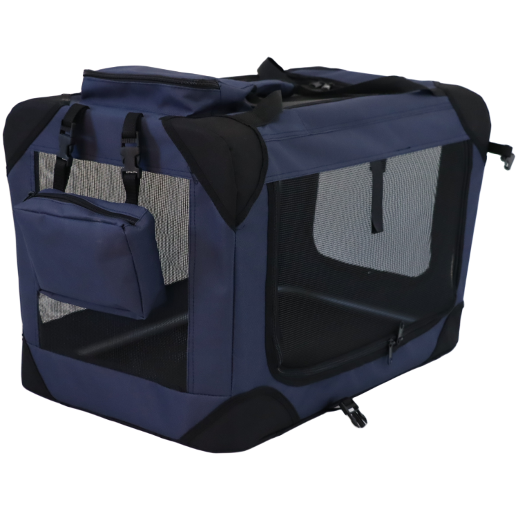 Wholesale foldable pet soft crate indoor/outdoor comfortable dog cage breathable pet carrier bag