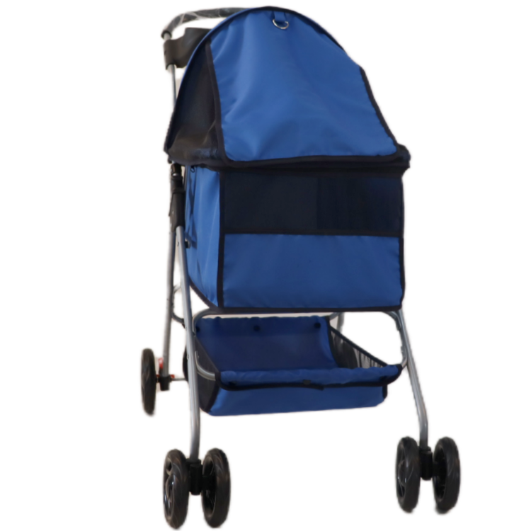 Four rounds portable pet stroller wagon foldable durable dog stroller outdoor pet travel trolley