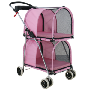 Fashion 3 in1 pet stroller beautiful cat pink stroller show dog trolley separable pet twin double stroller