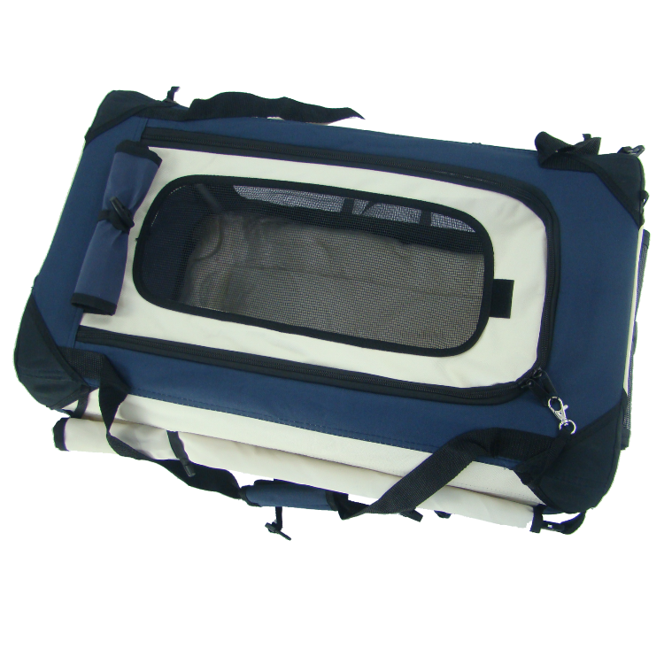 Factory wholesale airline approved pet carrier dog cat travel bag foldable soft fabric cage for dog