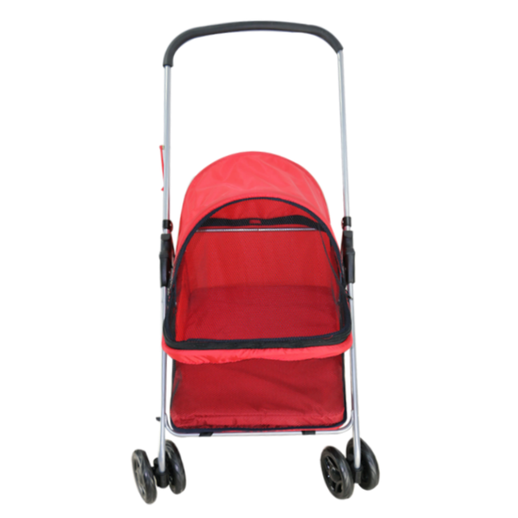 Wholesale detachable pet stroller dog carrier foldable pram large canopy pet carrier trolley